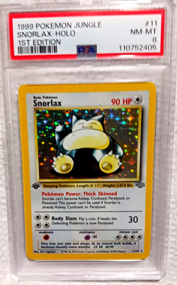SNORLAX-HOLO 1st Edition - PSA 8 NM-MT 1999 Pokemon Jungle # 11 - Fresh Grade ! - Image 1