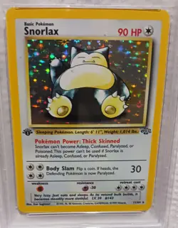SNORLAX-HOLO 1st Edition - PSA 8 NM-MT 1999 Pokemon Jungle # 11 - Fresh Grade ! - Image 3