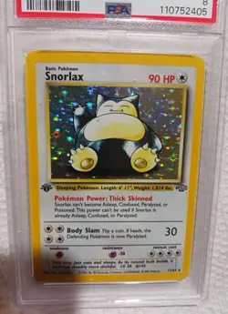 SNORLAX-HOLO 1st Edition - PSA 8 NM-MT 1999 Pokemon Jungle # 11 - Fresh Grade ! - Image 5