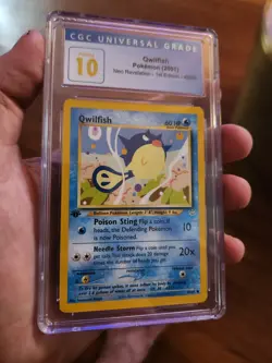 (POP 12) CGC 10 PRISTINE Qwilfish 49/64 Neo Revelation 1st Edition Pokemon Card - Image 5