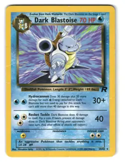Dark Blastoise 20/82 Unlimited Rare Team Rocket Pokemon DMG - Image 1