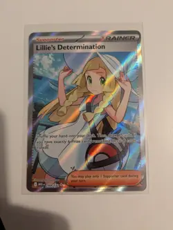 Lillie's Determination 169/132 Secret Rare Pokemon Mega Evolution Full Art NM/M - Image 1