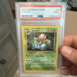 PSA 9 Mint Ivysaur 30/102 Pokemon Card Base Set Unlimited🔥📈 - Image 1