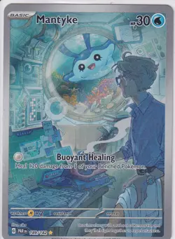 Mantyke 189/182 SV04: Paradox Rift Illustration Rare Pokemon Card NM/MINT - Image 2