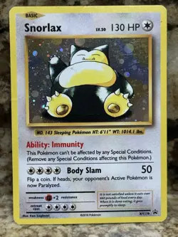 Pokemon TCG Snorlax XY179 Black Star Promo Rare Evolutions - MP - Image 1