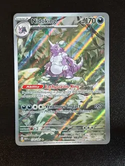 Nidoking 174/165 Illustration Rare 151 Pokemon Holo Lightly Played - Image 1