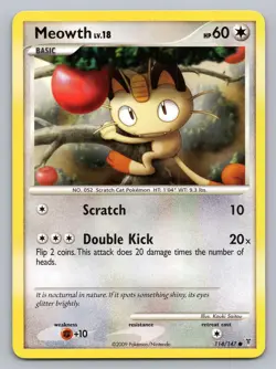 MEOWTH 114/147 COMMON SUPREME VICTORS POKEMON MP - Image 1