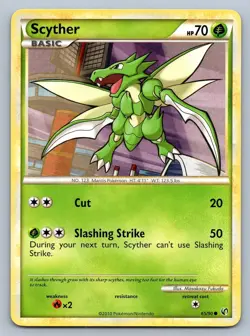 SCYTHER 65/90 COMMON HGSS UNDAUNTED POKEMON LP - Image 1