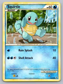 SQUIRTLE 63/95 COMMON HGSS UNLEASHED POKEMON MP - Image 1