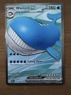 Wailord ex 097/084 ME Pitch Black Holo Full Art Ultra Rare Pokemon Mint/NM - Image 1