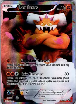 LANDORUS BW43 HOLO BLACK AND WHITE PROMO POKEMON HOLO HEAVILY PLAYED - Image 1