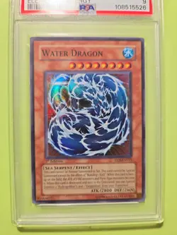 2005 YU-GI-OH! ELEMENTAL ENERGY 1ST EDITION Super Rare WATER DRAGON PSA 9 - Image 2