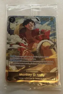 Monkey D. Luffy P-075 Paris Expo Gold Promo One Piece Card Game French - Image 1
