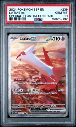 PSA 10 Latias EX 239/191 Special Illustration Rare Ssp En Surging Sparks Pokemon - Image 1