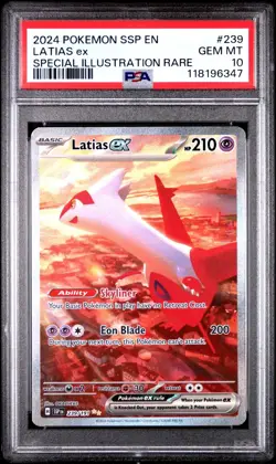 Latias ex 239/191 Surging Sparks PSA 10 Special Illustration Rare Pokemon Card - Image 1
