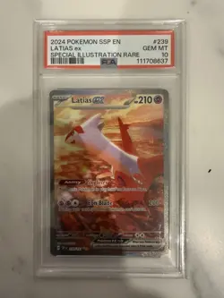 Latias ex 239/191 Surging Sparks PSA 10 Special Illustration Rare Pokemon Card - Image 1