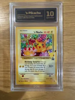 Pokemon Birthday Pikachu 2021 Celebrations Classic Collection #24 TCG 10 - Image 1