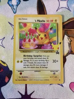 Birthday Pikachu 24/53 Celebrations: Classic Collection Holo Pokemon Tcg - Image 1