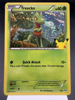 Treecko 3/25 - Holo Promo - McDonalds 25th Anniversary Pokemon Card NM - Image 1