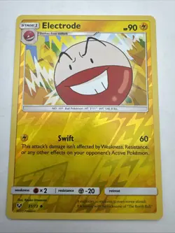 Pokemon Card Electrode Shining Legends Reverse Holo Uncommon 31/73 Near Mint - Image 1