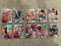 One Piece x Round 1 Promo Trading Cards English COMPLETE SET of 10 - Pack Fresh - Image 1