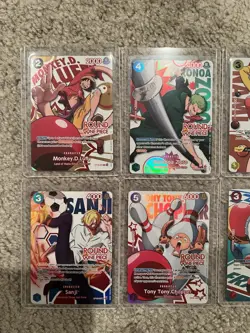 One Piece x Round 1 Promo Trading Cards English COMPLETE SET of 10 - Pack Fresh - Image 3