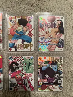 One Piece x Round 1 Promo Trading Cards English COMPLETE SET of 10 - Pack Fresh - Image 5