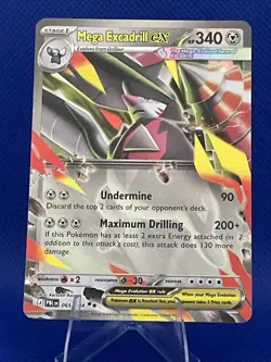 Mega Excadrill ex 065/084 Pitch Black English Pokemon TCG Card NM - Image 1