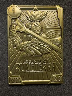 League of Legends Gold Card Yasuo Metal LoR Riot Games Rare - Image 1