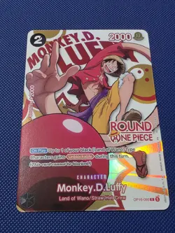 Monkey D. Luffy One Piece Round 1 US English Promo Card OP16-095 - Image 3