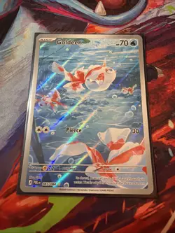 Pokemon TCG Goldeen Illustration IR Rare 087/084 Pitch Black Card IN HAND #1 - Image 1