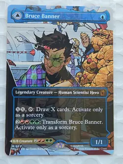 Bruce Banner (Borderless),Marvel Super Heroes Magic the Gathering, MTG **NEW** - Image 3