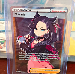 Pokemon TCG Marnie 200/202 Sword & Shield Ultra Rare Full Art Holo - Image 1