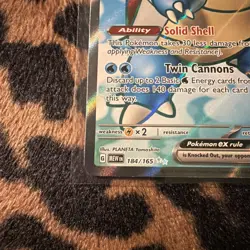 Pokemon Blastoise ex 184/165 Sv 151 Ultra Rare Full Art Holo NM - Image 4