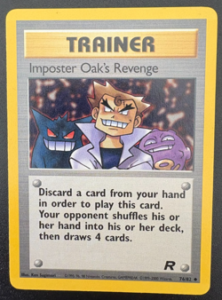 Pokemon TCG Imposter Oak's Revenge Team Rocket 76/82 Regular LP - Image 1