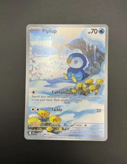 2025 Pokemon Phantasmal Flames Piplup Illustration Rare #098/094 - Image 3