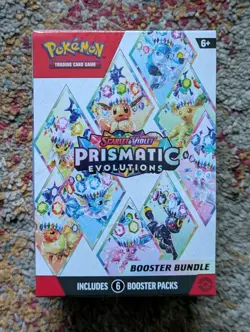 Pokemon TCG Scarlet & Violet Prismatic Evolutions Booster Bundle 6 Packs Sealed - Image 1
