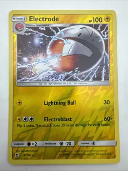 Electrode 22/68 Rare Hidden Fates Pokemon Reverse Holo Near Mint - Image 1
