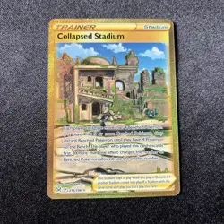 Collapsed Stadium 215/196 Secret Rare Lost Origin Pokemon Near Mint - Image 1