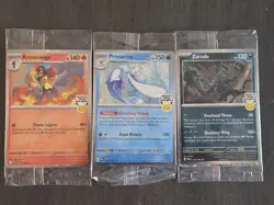 Pokemon Pitch Black Stamped Promos SEALED Set of 3 - Zarude Armarouge Primarina - Image 1