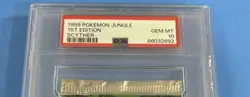 1999 Pokemon PSA 10 GEM MINT 1st Edition Jungle Booster Pack Scyther - Image 3