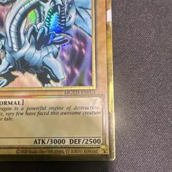 Yu-Gi-Oh! Blue-Eyes White Dragon MGED-EN001 1st Ed Premium Gold (Misprint) - Image 4