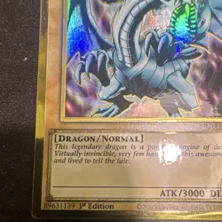 Yu-Gi-Oh! Blue-Eyes White Dragon MGED-EN001 1st Ed Premium Gold (Misprint) - Image 5