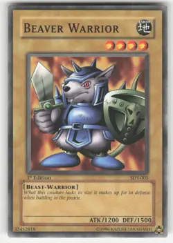 Beaver Warrior Common Starter Deck: Yugi SDY-005 1ST ED LP - Image 1