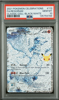 2021 Pokemon Celebrations Reshiram #113 & Zekrom #114 PSA 10 Set Sequential - Image 2