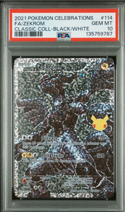 2021 Pokemon Celebrations Reshiram #113 & Zekrom #114 PSA 10 Set Sequential - Image 4