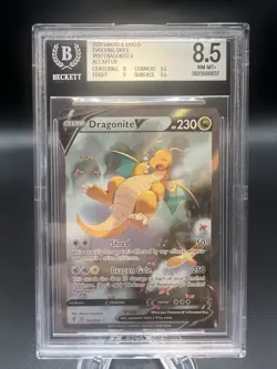 Dragonite V (Alternate Full Art) 192/203 SWSH07: Evolving Skies Holo BGS 8.5 PSA - Image 1