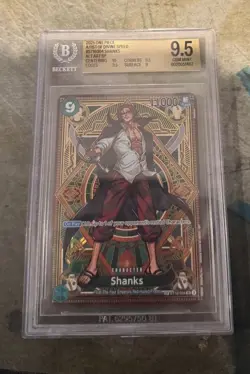 Bandai One Piece Card Game Shanks ST16-004 Alt Art Foil SR BGS 9.5 - Image 1