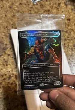 Magic The Gathering Spectacular Spider Man Foil Promo Card Marvel Legends P 0002 - Image 1