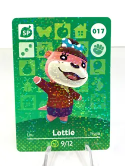 Lottie #017 - Animal Crossing - Series 1 - Amiibo Card - Authentic - Unscanned - Image 1